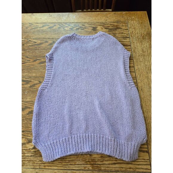 Voyageur By Mersea Lavender Cotton Amalfi Sweater Vest Sz Small - Picture 5 of 5